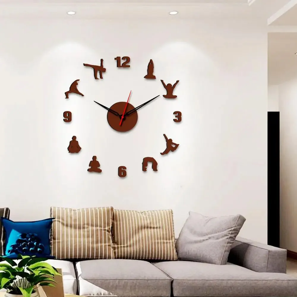 Yoga Designer Big Size 3D Infinity Wall Clock (Size: 24 inch X 24 inch)