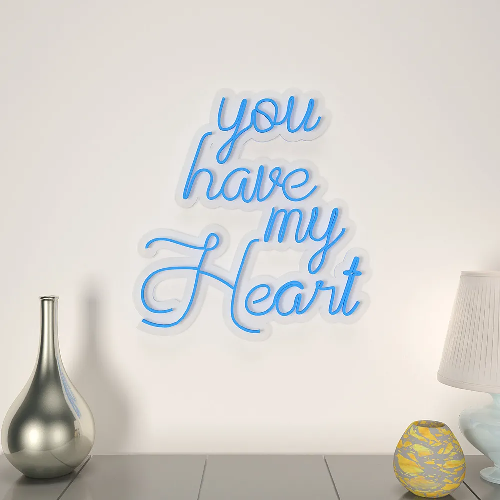 You Have My Heart Neon Light ( Available in Multiple Colors) Red