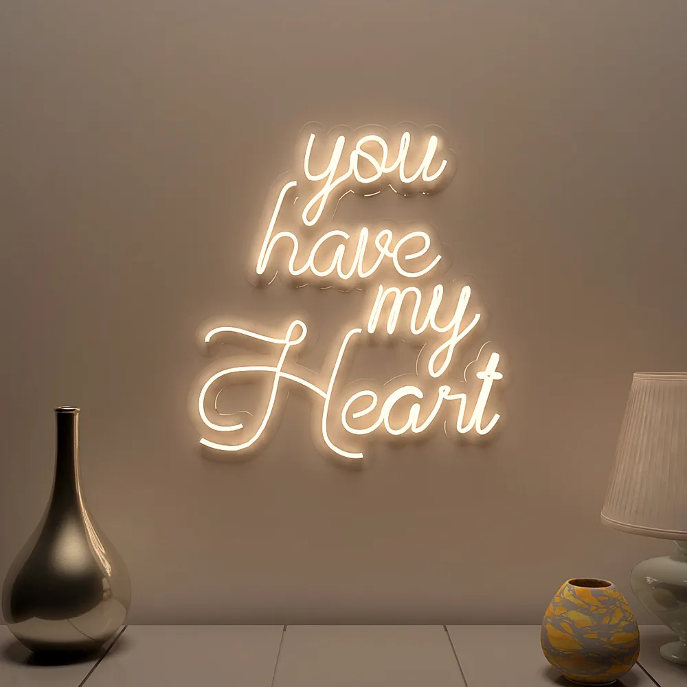 You Have My Heart Neon Light ( Available in Multiple Colors) Red
