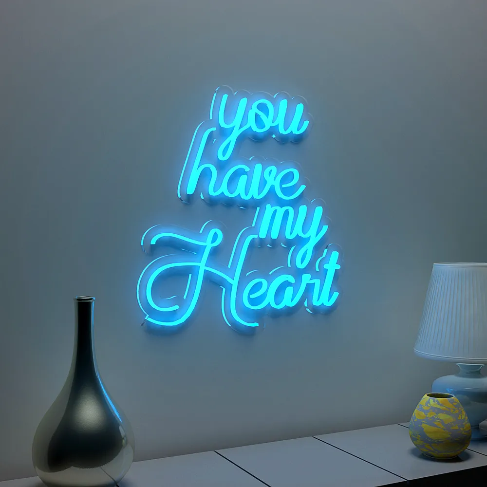 You Have My Heart Neon Light ( Available in Multiple Colors) Red
