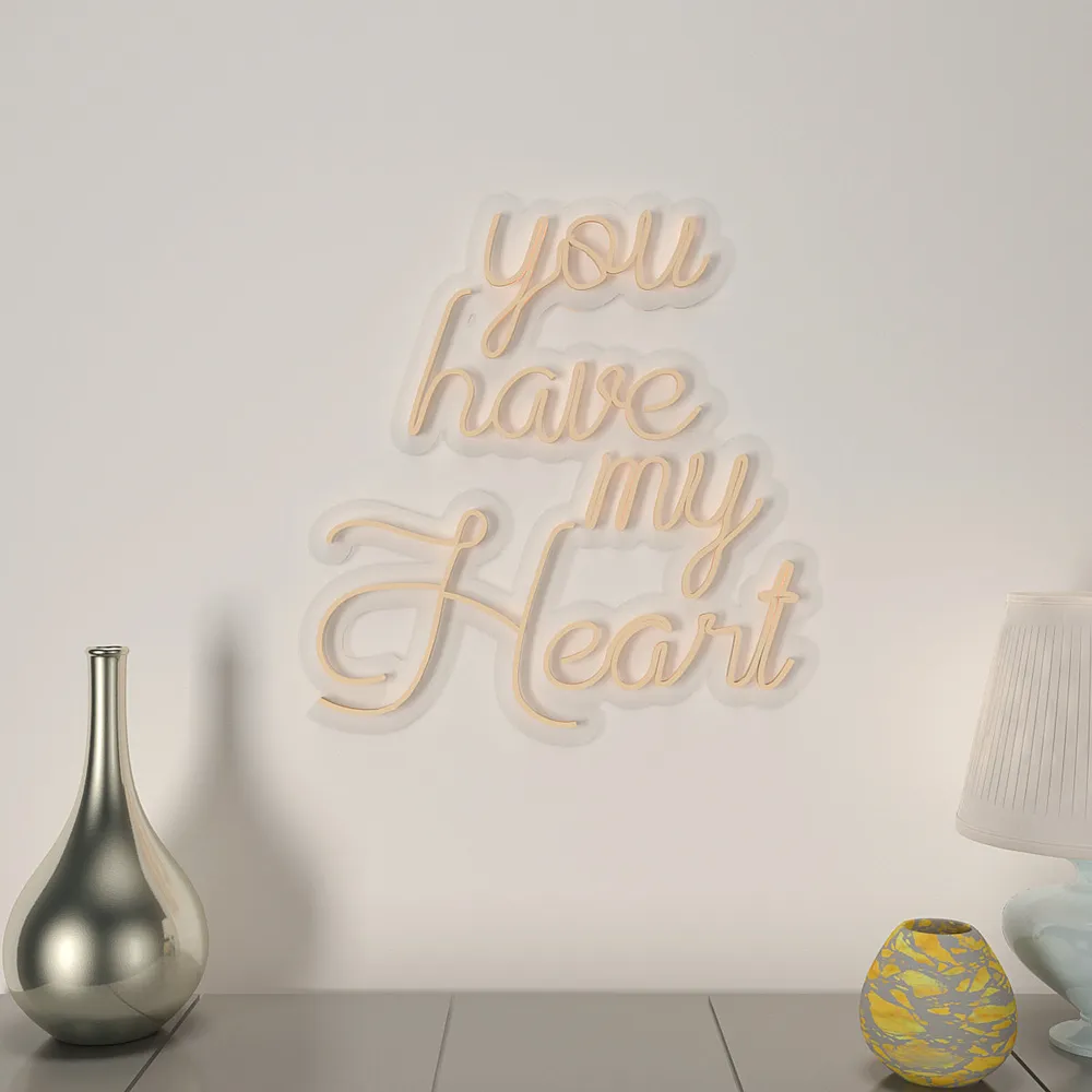 You Have My Heart Neon Light ( Available in Multiple Colors) Red