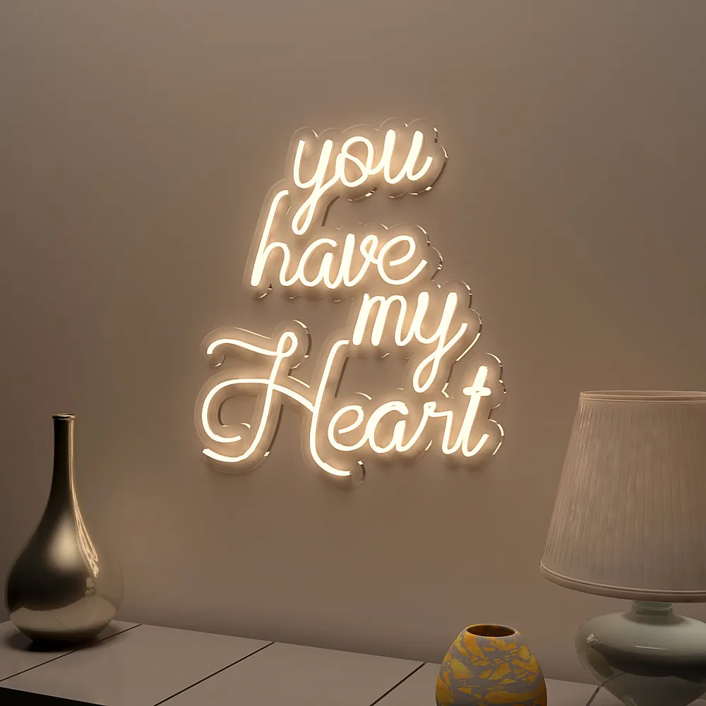 You Have My Heart Neon Light ( Available in Multiple Colors) Red