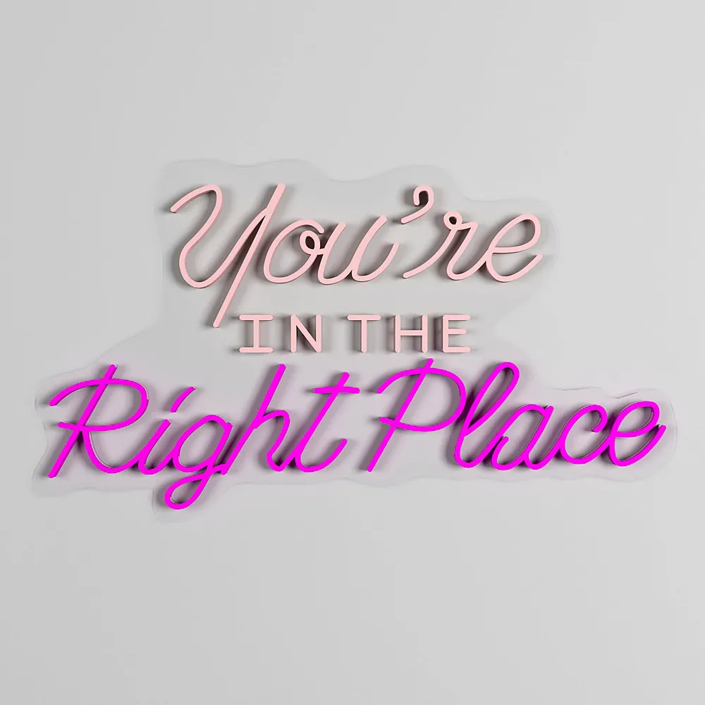 You're In The Right Place LED Neon Light