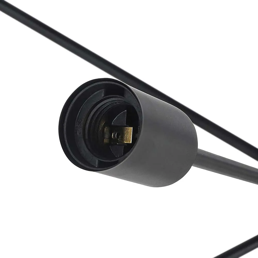 Zig Zag Chandelier Black Mount Ceiling Light