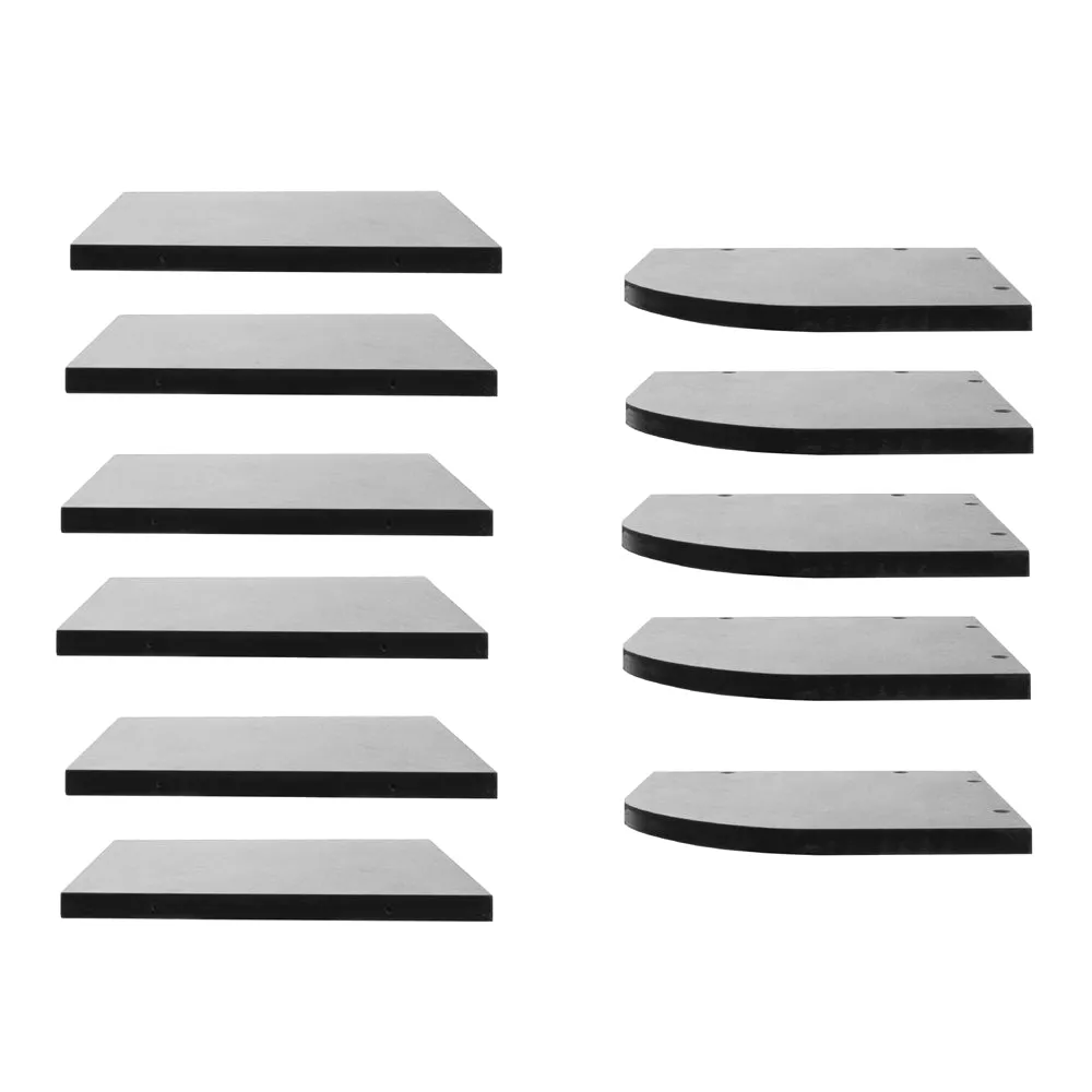 Zig Zag Contemporary Designer Dark Wall Shelf
