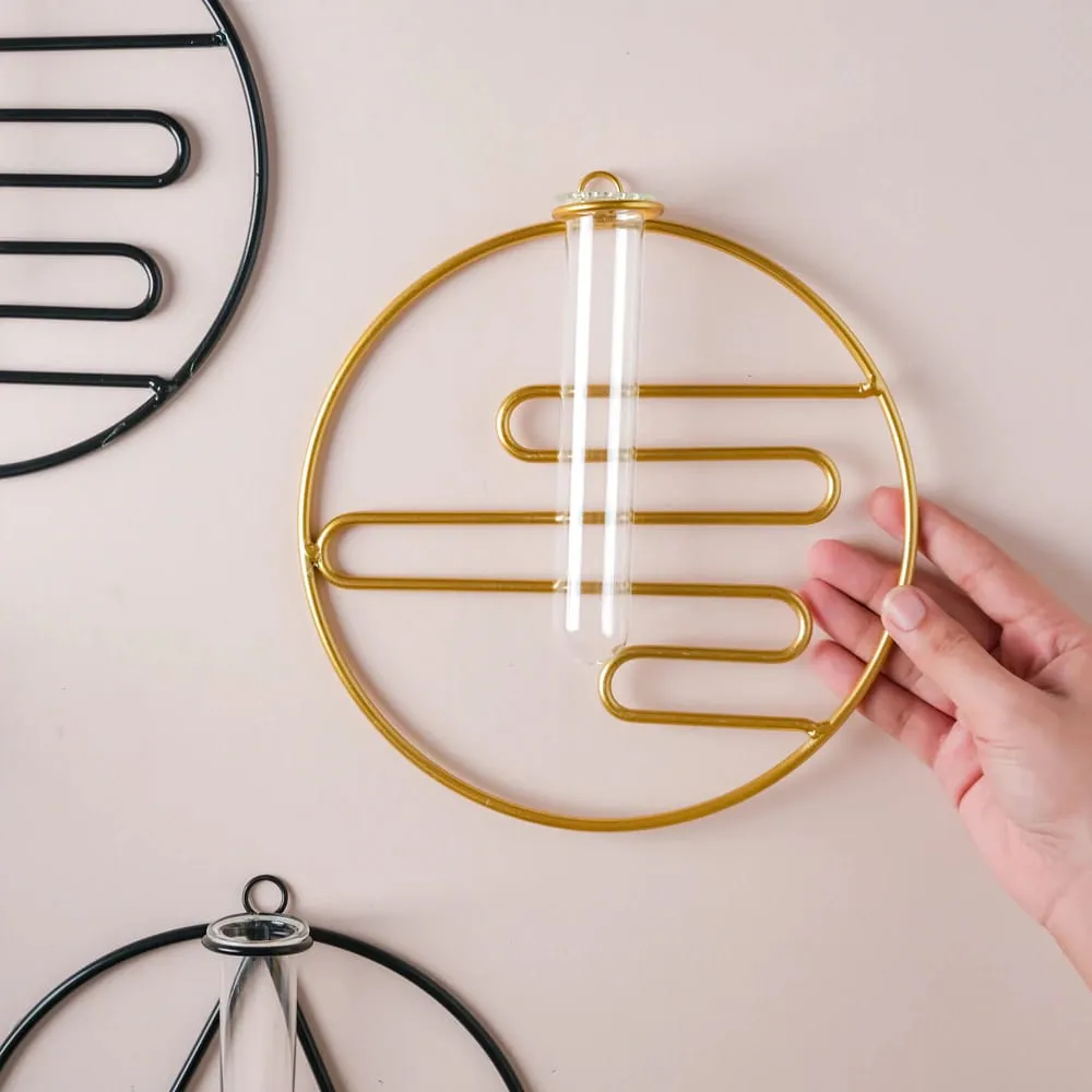 Zig Zag Shaped Hanging Glass Planter Set Of 2