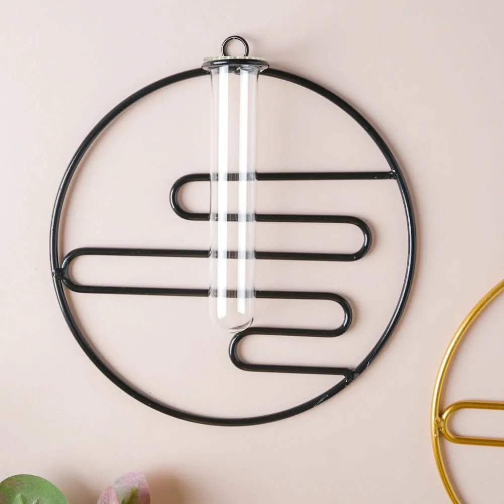 Zig Zag Shaped Hanging Glass Planter Set Of 2