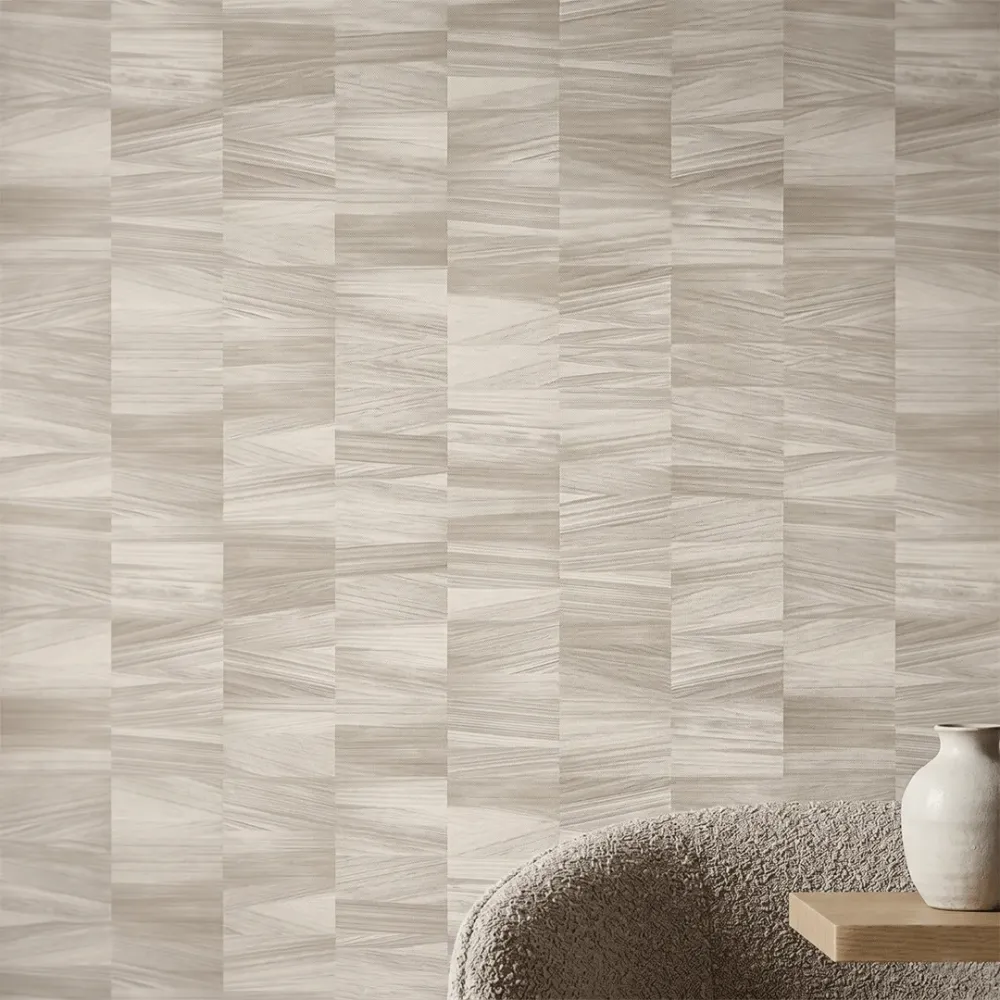 Warm Beige Geometric Wallpaper 