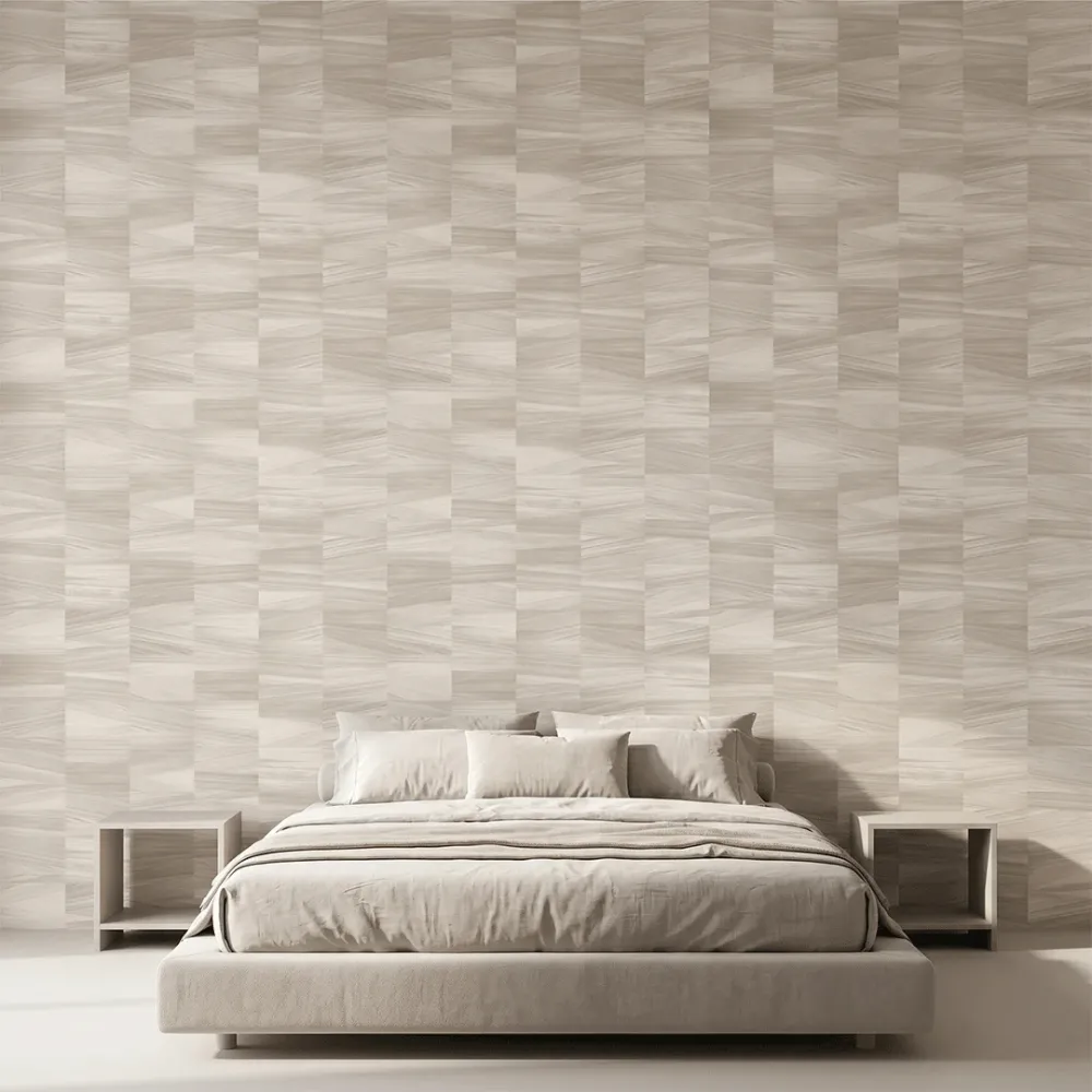 Warm Beige Geometric Wallpaper 