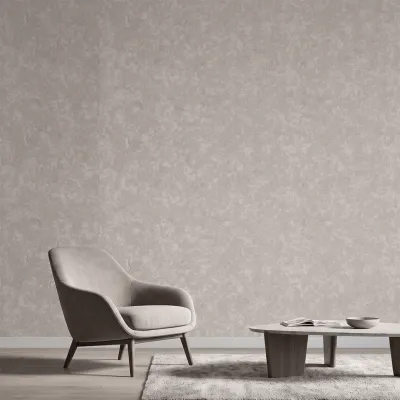 Warm Greige Textured Wallpaper | Distressed Stone Effect Wall Covering