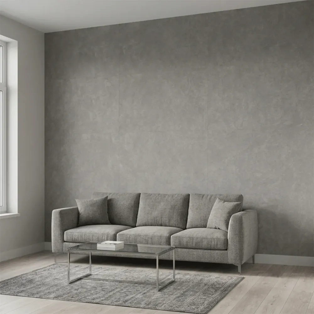 Elegant Grey Concrete Texture Plain Wallpaper