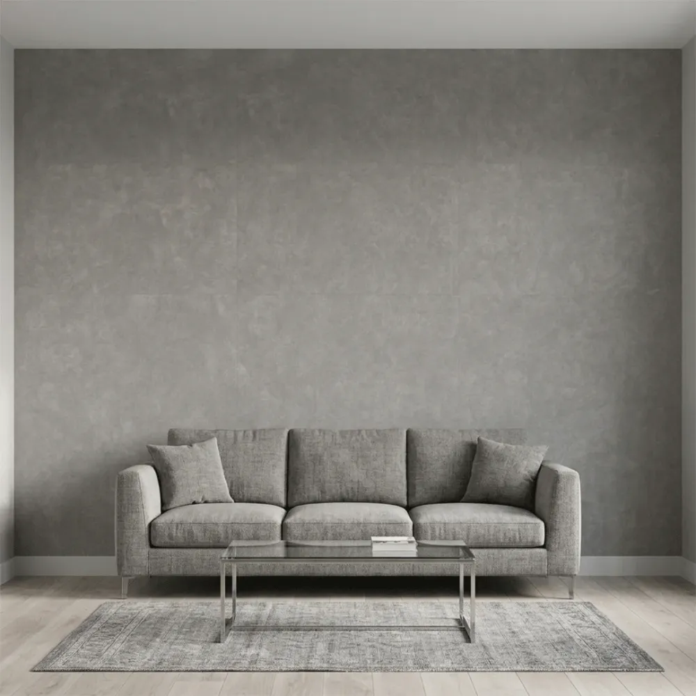Elegant Grey Concrete Texture Plain Wallpaper