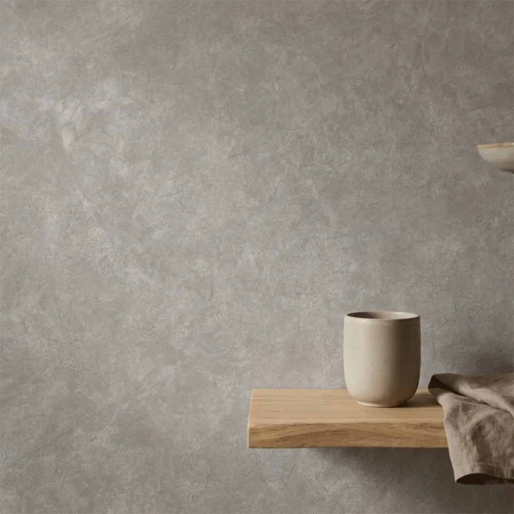 Elegant Grey Concrete Texture Plain Wallpaper