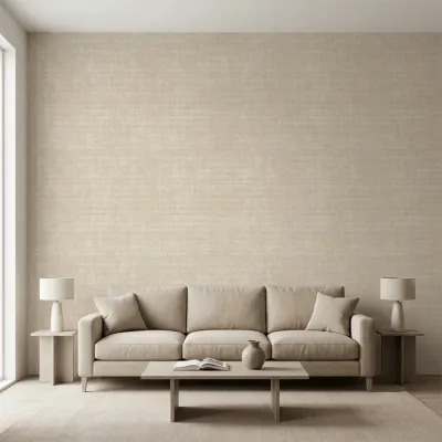 Warm Ivory Crosshatch Texture Wallpaper