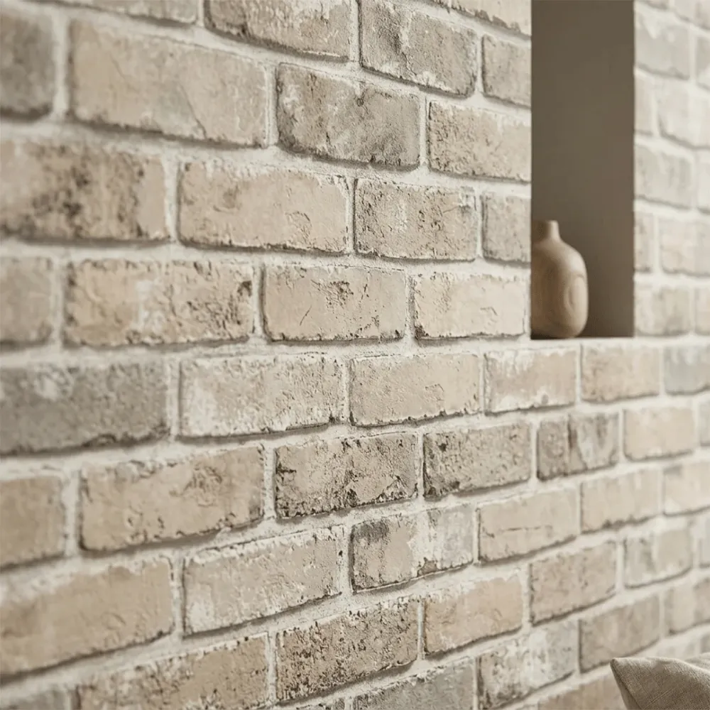 Weathered Ash Brick Wallpaper 