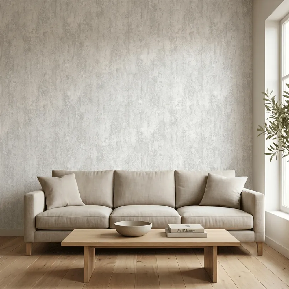 Arctic Mist Textured Plaster Wallpaper