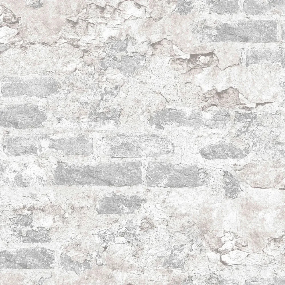 Weathered Plaster Brick Wallpaper 