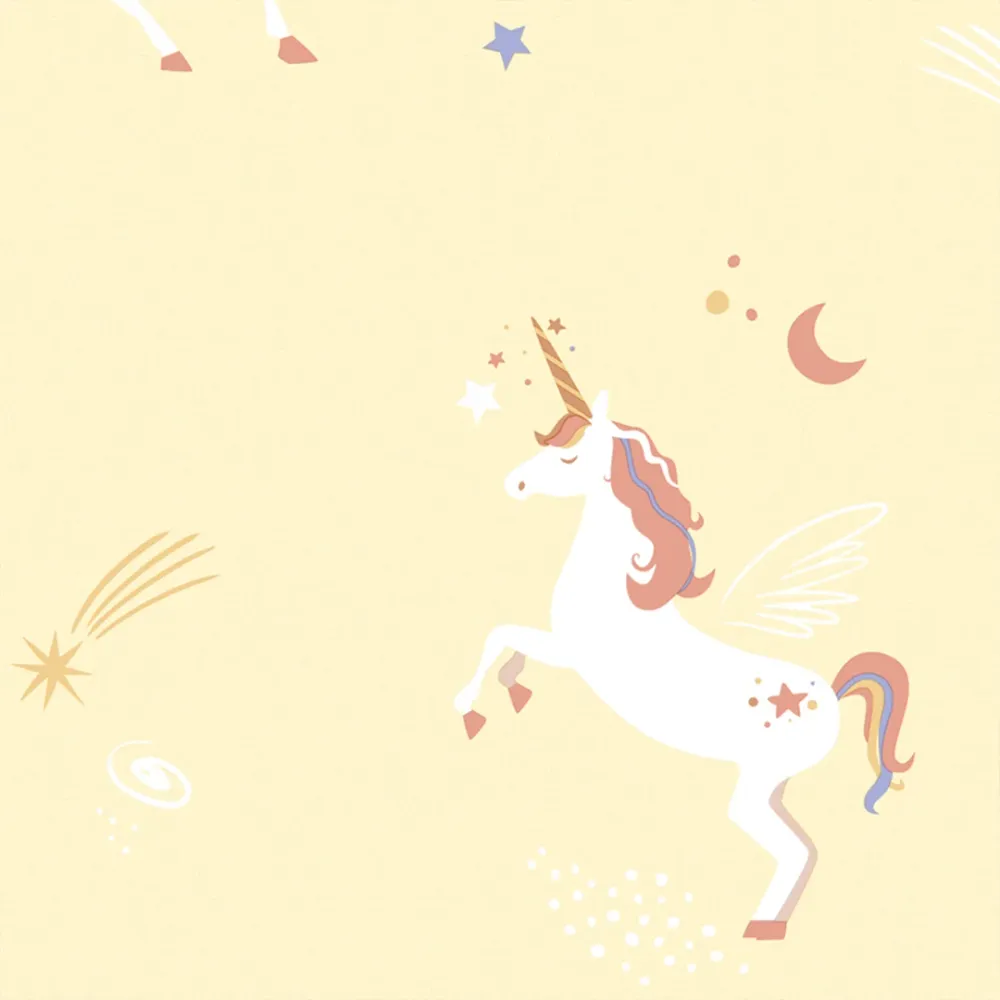 WallMantra Premium Fantasy Land Wall Mural - Yellow 